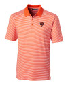 Chicago Bears Historic Cutter & Buck Forge Tonal Stripe Stretch Mens Big and Tall Polo College Orange Mannequin Thumbnail Image