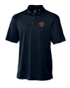 Chicago Bears Historic Cutter & Buck Genre Textured Solid Mens Polo Navy Blue Mannequin Thumbnail Image