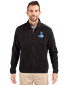 Detroit Lions Historic Cutter & Buck Cascade Eco Sherpa Mens Big & Tall Fleece Jacket Black Front Thumbnail Image