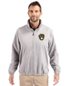 Milwaukee Brewers Cutter & Buck Charter Eco Knit Recycled Big & Tall Full-Zip Jacket Polished Medium Gray Front Thumbnail Image