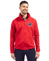 Chicago Cubs Cutter & Buck Charter Eco Knit Recycled Big & Tall Full-Zip Jacket Red Front Thumbnail Image