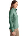 Athletics Cutter & Buck Adapt Eco Knit Heather Recycled Womens Full Zip Hunter Heather Side Thumbnail Image