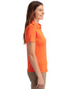 Denver Broncos Historic Cutter & Buck Prospect Eco Textured Stretch Recycled Womens Short Sleeve Polo College Orange Side Thumbnail Image