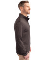 Chicago White Sox Cutter & Buck Virtue Eco Pique Micro Stripe Recycled Mens Quarter Zip Black/Elemental Grey Side Thumbnail Image