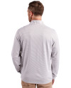 Chicago White Sox Cutter & Buck Virtue Eco Pique Micro Stripe Recycled Mens Quarter Zip Polished/White Back Thumbnail Image