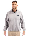New England Patriots Cutter & Buck Charter Eco Recycled Mens Full-Zip Jacket Polished Medium Gray Front Thumbnail Image