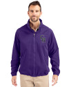 Colorado Rockies Cutter & Buck Charter Eco Recycled Mens Full-Zip Jacket College Purple Front Thumbnail Image