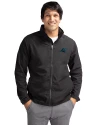 Carolina Panthers Cutter & Buck Charter Recycled Packable Mens Full Zip Jacket Black Front Thumbnail Image
