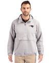 New England Patriots Cutter & Buck Charter Eco Recycled Mens Anorak Jacket Polished Medium Gray Front Thumbnail Image