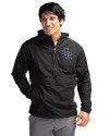Colorado Rockies Cutter & Buck Charter Eco Recycled Mens Anorak Jacket Black Front Thumbnail Image