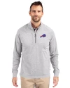 Buffalo Bills Cutter & Buck Adapt Eco Knit Heather Mens Quarter Zip Pullover Polished Heather Front Thumbnail Image