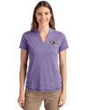 Baltimore Ravens Cutter & Buck Forge Eco Heathered Stretch Womens Blade Top College Purple Heather Front Thumbnail Image