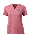 View image 3: St. Louis Cardinals- Cutter & Buck Forge Recycled Four-Way Stretch Heathered Womens Blade Top Cardinal Red Heather Mannequin