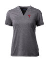 Philadelphia Phillies Cutter & Buck Forge Eco Heathered Stretch Womens Blade Top Charcoal Heather Mannequin Thumbnail Image