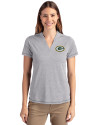 Green Bay Packers Cutter & Buck Forge Eco Heathered Stretch Womens Blade Top Polished Heather Front Thumbnail Image