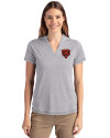 Chicago Bears Historic Cutter & Buck Forge Eco Heathered Stretch Womens Blade Top Polished Heather Front Thumbnail Image