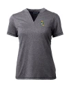Green Bay Packers Historic Cutter & Buck Forge Eco Heathered Stretch Womens Blade Top Charcoal Heather Mannequin Thumbnail Image