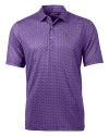 View image 7: Colorado Rockies Cutter & Buck Pike Banner Print Stretch Mens Big & Tall Polo College Purple Mannequin