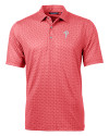 Philadelphia Phillies Cutter & Buck Pike Banner Print Stretch Mens Polo Cardinal Red Mannequin Thumbnail Image