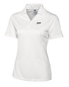 Eastern Kentucky Colonels Cutter & Buck Genre Textured Solid Womens Polo White Mannequin Thumbnail Image