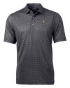 Cleveland Browns Historic Cutter & Buck Pike Banner Print Stretch Mens Polo Black Mannequin Thumbnail Image