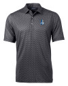 Detroit Lions Historic Cutter & Buck Pike Banner Print Stretch Mens Polo Black Mannequin Thumbnail Image