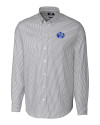 View image 2: Air Force Falcons College Vault Cutter & Buck Easy Care Stretch Oxford Stripe Mens Long Sleeve Button Down Shirt Charcoal Mannequin