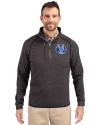 View image 1: Air Force Falcons College Vault Cutter & Buck Mainsail Sweater-Knit Mens Half Zip Jacket Charcoal Heather Front