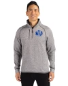 View image 4: Air Force Falcons College Vault Cutter & Buck Mainsail Sweater-Knit Mens Half Zip Jacket Polished Heather Front