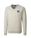 Air Force Falcons College Vault Cutter & Buck Lakemont Tri-Blend Mens V-Neck Pullover Sweater Oatmeal Heather Mannequin Thumbnail Image