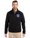 Air Force Falcons College Vault Cutter & Buck Cascade Eco Fleece Mens Quarter Zip Jacket Black Front Thumbnail Image