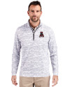 Alabama Crimson Tide College Vault Cutter & Buck Traverse Stretch Eco Camo Print Quarter Zip Mens Big and Tall Pullover Charcoal Front Thumbnail Image