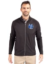 Air Force Falcons College Vault Cutter & Buck Adapt Eco Knit Hybrid Recycled Mens Big & Tall Full Zip Jacket Black Front Thumbnail Image