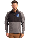 Air Force Falcons College Vault Cutter & Buck Adapt Eco Knit Hybrid Recycled Mens Quarter Zip Black Heather/Black Front Thumbnail Image