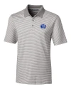 View image 7: Air Force Falcons College Vault Cutter & Buck Forge Tonal Stripe Stretch Mens Big and Tall Polo Polished Medium Gray Mannequin
