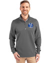 Air Force Falcons College Vault Cutter & Buck Traverse Stretch Eco Quarter Zip Mens Big and Tall Pullover Elemental Grey Front Thumbnail Image