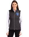 Air Force Falcons College Vault Cutter & Buck Mainsail Sweater Knit Womens Full Zip Vest Charcoal Heather Front Thumbnail Image