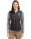 Air Force Falcons College Vault Cutter & Buck Stealth Hybrid Quilted Womens Full Zip Windbreaker Jacket Black Front Thumbnail Image
