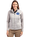Air Force Falcons College Vault Cutter & Buck Stealth Hybrid Quilted Womens Full Zip Windbreaker Jacket Polished Medium Gray Front Thumbnail Image