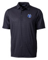 Air Force Falcons College Vault Cutter & Buck Pike Double Dot Print Stretch Mens Polo Black Mannequin Thumbnail Image