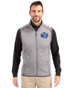Air Force Falcons College Vault Cutter & Buck Mainsail Sweater-Knit Mens Big and Tall Full Zip Vest Polished Heather Front Thumbnail Image