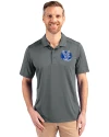 Air Force Falcons College Vault Cutter & Buck Prospect Eco Textured Stretch Recycled Mens Short Sleeve Polo Elemental Grey Front Thumbnail Image