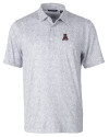 View image 7: Alabama Crimson Tide College Vault Cutter & Buck Pike Constellation Print Stretch Mens Polo Polished Medium Gray Mannequin