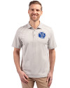 Air Force Falcons College Vault Cutter & Buck Virtue Eco Pique Stripe Recycled Mens Big and Tall Polo Polished Medium Gray Front Thumbnail Image