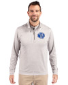 Air Force Falcons College Vault Cutter & Buck Stealth Heathered Quarter Zip Mens Pullover Polished Medium Gray Front Thumbnail Image