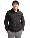 Arkansas Razorbacks Cutter & Buck Charter Eco Knit Recycled Big & Tall Full-Zip Jacket Black Front Thumbnail Image