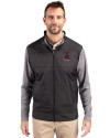 Alabama Crimson Tide College Vault Cutter & Buck Stealth Hybrid Quilted Mens Full Zip Windbreaker Jacket Black Front Thumbnail Image