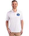 Air Force Falcons College Vault Cutter & Buck Prospect Eco Textured Stretch Recycled Mens Big & Tall Polo White Front Thumbnail Image
