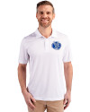Air Force Falcons College Vault Cutter & Buck Prospect Eco Textured Stretch Recycled Mens Big & Tall Polo White Front Thumbnail Image