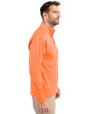 Auburn Tigers Cutter & Buck Adapt Eco Knit Heather Mens Quarter Zip Pullover College Orange Heather Side Thumbnail Image